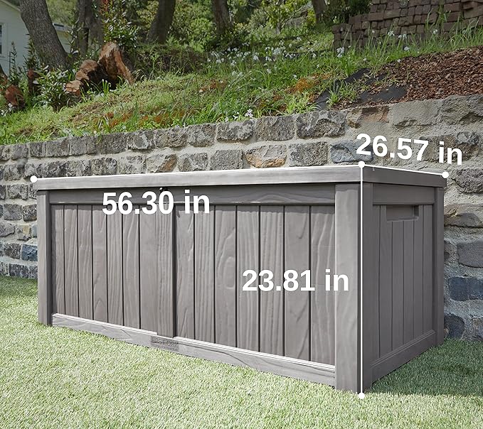 EAST OAK Outdoor Storage Box, 120 Gallon Deck Box - Image 7