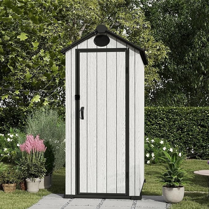 3.4x5.3 FT Resin Outdoor Storage Shed, 125 Cuft Garden Tool Sheds & Outdoor - Image 3