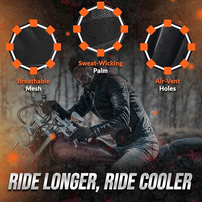 Breathable Motorcycle Gloves for Men - Image 5