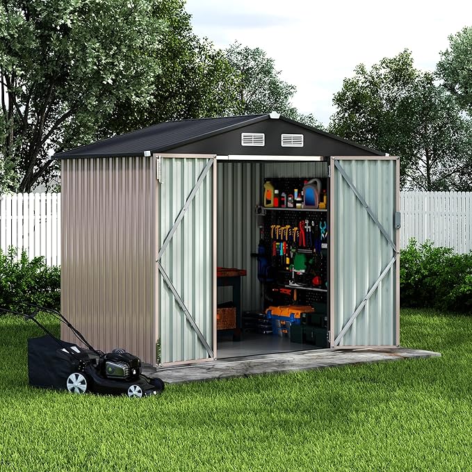 6x8 FT Metal Storage Sheds Outdoor - Image 7