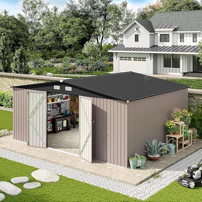 Aoxun 14x12 FT Shed Outdoor Storage Shed by Aoxun