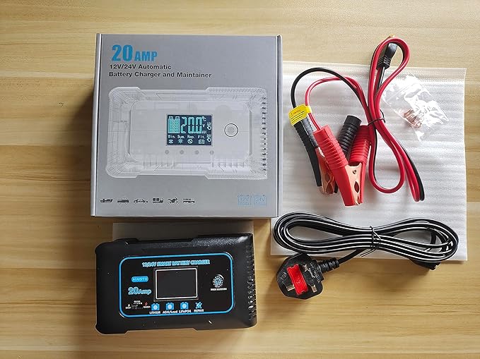 Haisito: 20A 12V/24V Smart Battery Charger –Automatic Maintainer, Trickle - Image 8