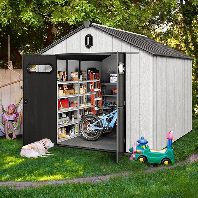 YITAHOME 8x10ft Outdoor Resin Storage Shed - Image 9