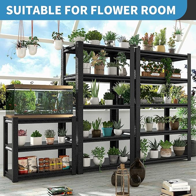 31.5" H Metal Storage Shelving, 1500LBS Heavy Duty Shelves Unit, Adjustable 3 - Image 6