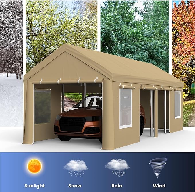 13x25ft Carport, Heavy Duty Carport - Image 6