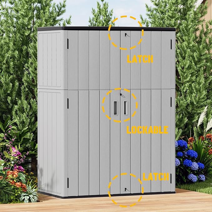 Plastic Outdoor Storage Cabinets, Vertical Sheds&Outdoor Storage - Image 8