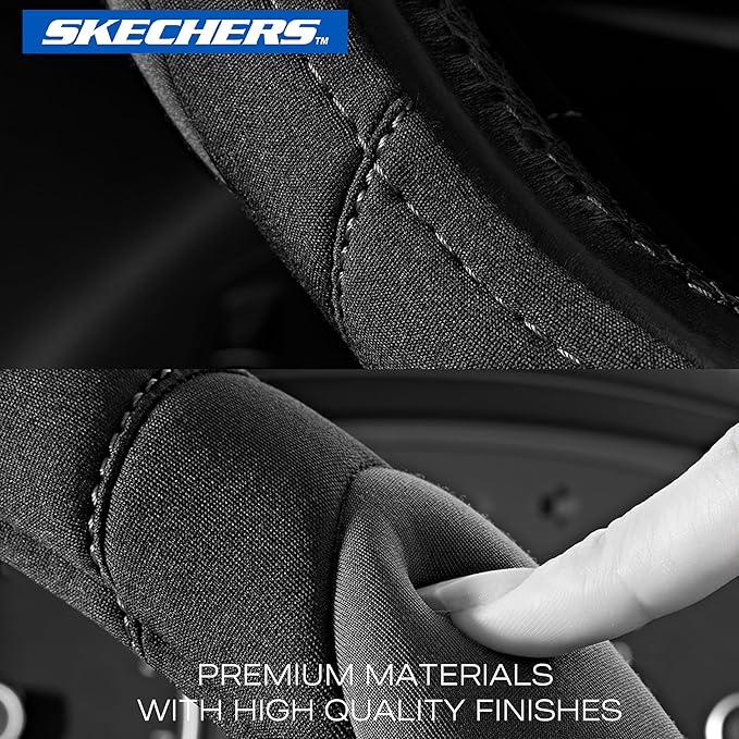 Skechers Steering Wheel Cover, 14.5-15 Inch Universal Memory Foam Car Steering - Image 7
