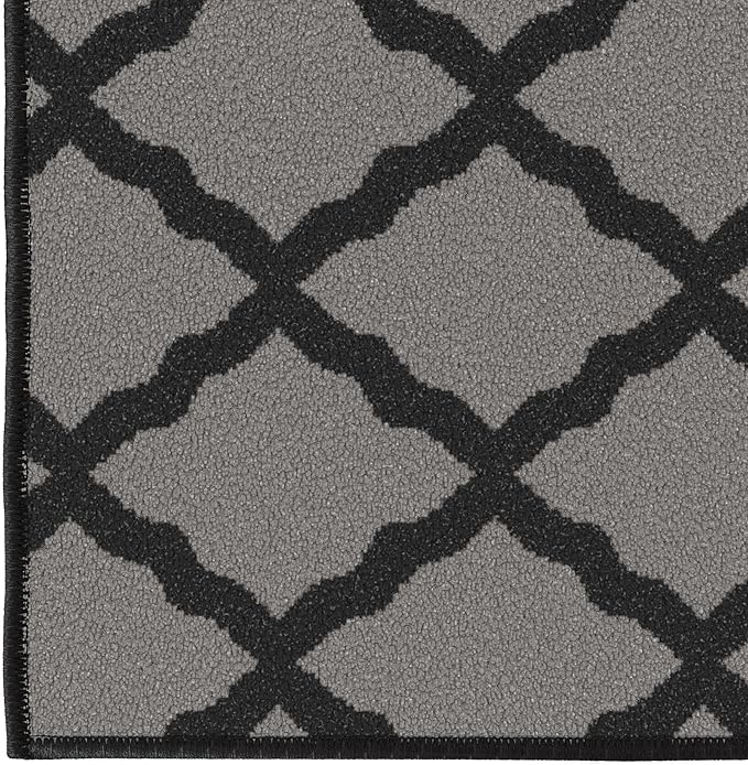 Ottomanson Hallway Runner Rug 2'2" x 6' Non Slip Trellis Area Rugs Easy to - Image 9