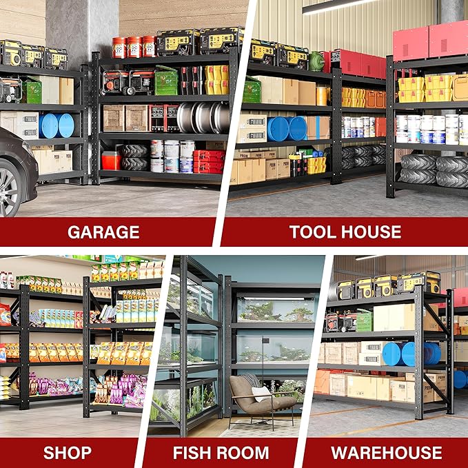 7000LBS Heavy Duty Garage Shelving Units, Large Storage Rack, Steel Shelf - Image 5