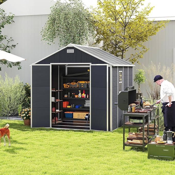 MyVoice 8x8 FT Outdoor Resin Storage Shed - Image 7
