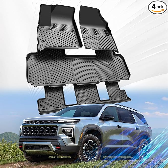 Car Floor Mats for Chevrolet Chevy Traverse 2018-2024 2025 Accessories by SSESS