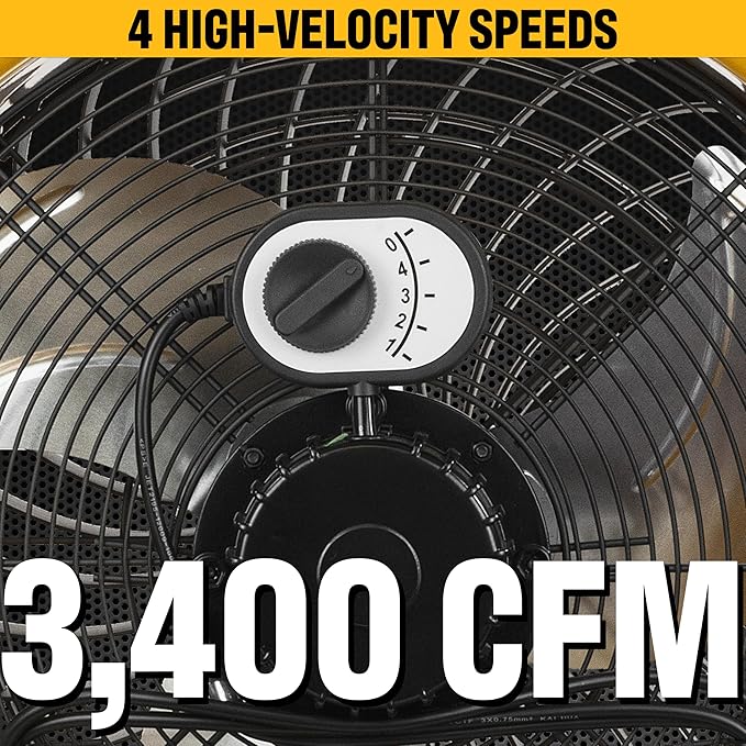 CATERPILLAR 18 inch High Velocity, 3400 CFM, 4 Speed, 360 Degree Metal Heavy - Image 3