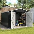 UDPATIO Outdoor Storage Shed 10x12 FT, Outside Sheds & Outdoor Storage Metal by UDPATIO