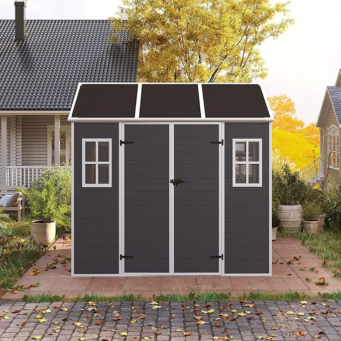 MyVoice 8x7 FT Outdoor Resin Storage Shed - Image 8