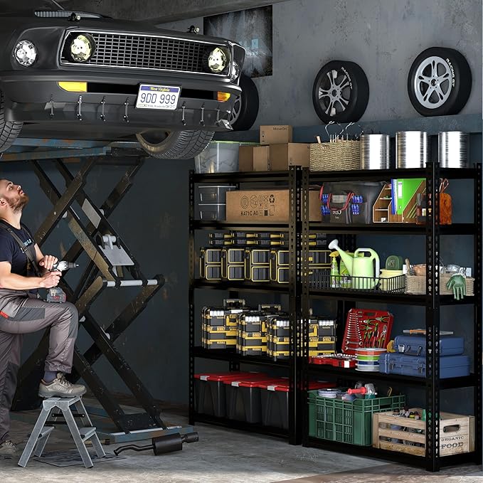 5 Tire Storage Shelving Heavy Duty Garage Shelves 2000LBS Load Bearing - Image 8