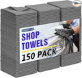 HOMERHYME Microfiber Cleaning Cloth, 150 Pack Grey Cleaning Rags, Bulk by HOMERHYME