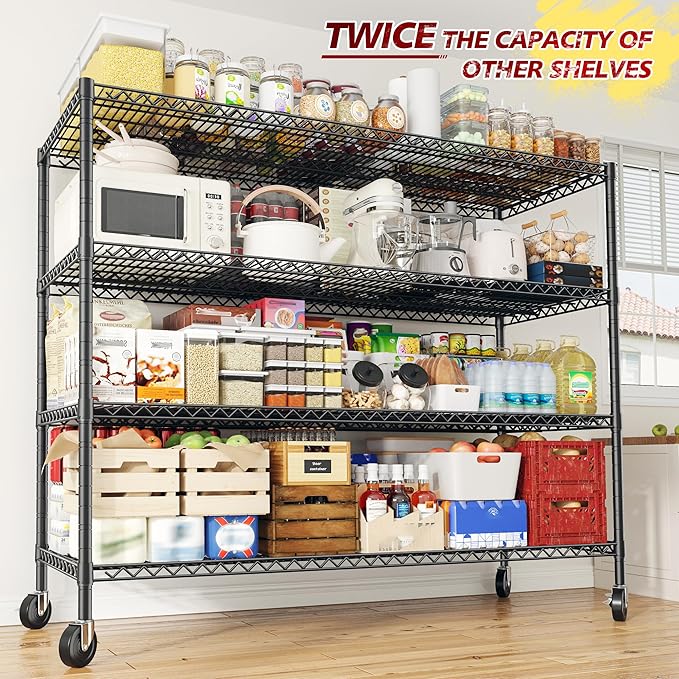 REIBII 75.6" H Storage Shelves Wire Shelving Unit - Image 4