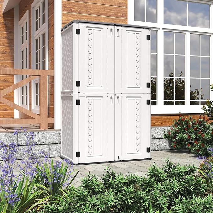 HOMSPARK Storage Shed Weather Resistance, Outdoor Storage Cabinet - Image 6