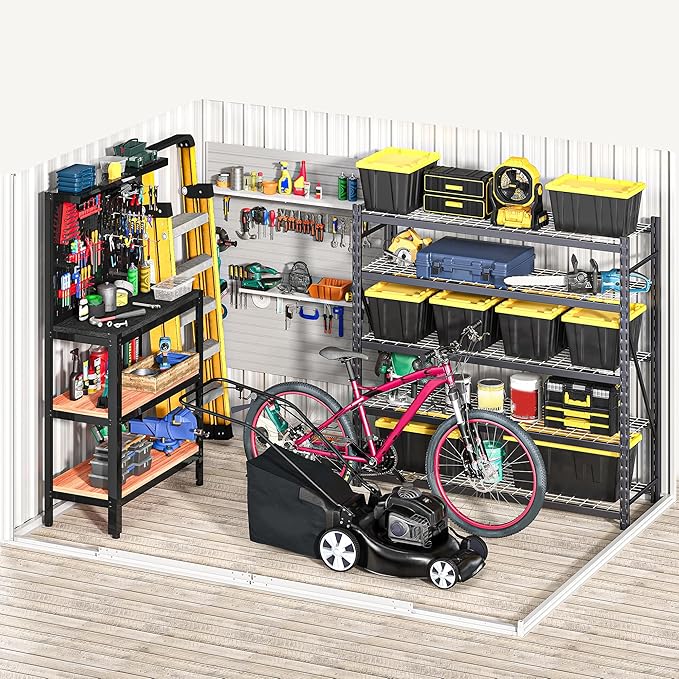 DWVO 8'x6' Large Metal Outdoor Storage Shed, Heavy Duty Tool Storage Sheds - Image 7