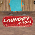 Ottomanson 20" x 59" Oval Laundry Room Rug by Ottomanson