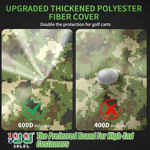 10L0L Heavy Duty Golf Cart Cover - Image 2