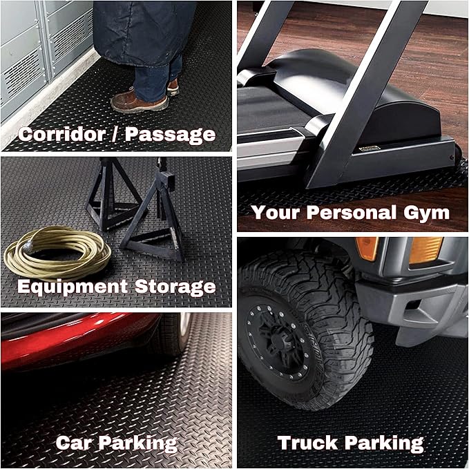 SEAL 4 x 15 Ft Premium Garage Floor Mat, Solid 2.8mm Thickened Black Commercial - Image 6