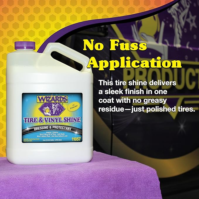 Wizards - Vinyl & Tire Shine Spray, Tire Dressing and Protectant, Professional - Image 5