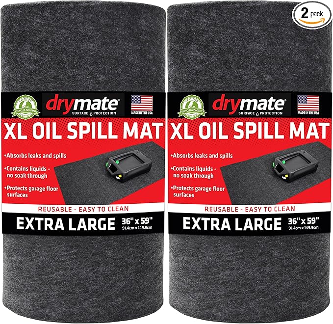 Drymate XL Oil Spill Mat, Premium Absorbent Oil Pad, Waterproof Backing by Drymate