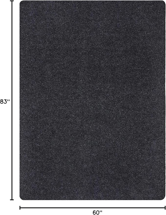 Ottomanson 5' x 6'6" Mud Mat Area Rug Scraper Carpet - Image 2