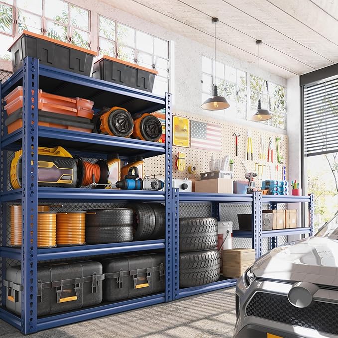 REIBII Garage Shelving 72" H Storage Shelves Sturdy Metal Shelves Heavy Duty 5 - Image 5