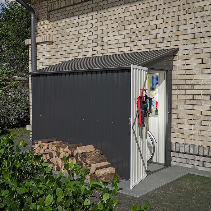 4 x 8 FT Metal Outdoor Storage Shed - Image 2