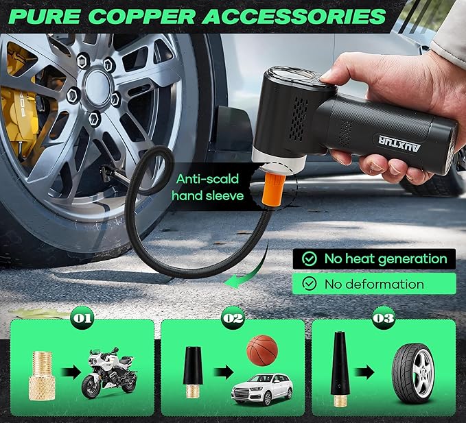 Vehicle Tire Inflator Portable Air Compressor & Inflator, TYPE-C 6000mAH Car - Image 4