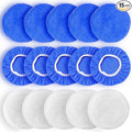 9 to 10 Inch Car Polisher Pad Bonnet, 10*Microfiber+5*Woollen by FONAROLL