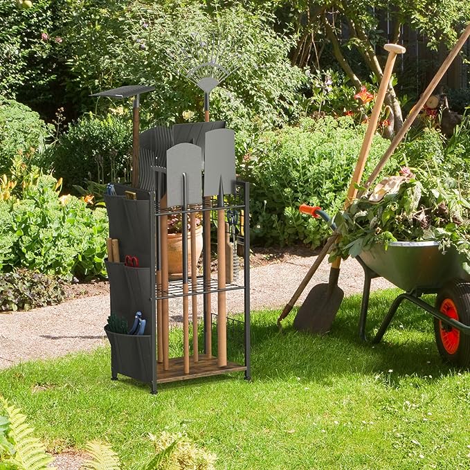 YBING Garden Tool Organizer, Yard Tool Stand - Image 7
