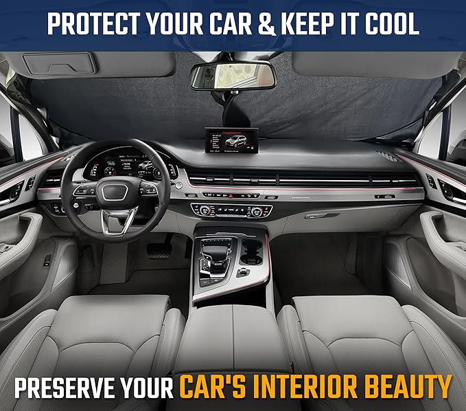 EcoNour Car Windshield Sunshade | Advanced Light-Blocking Protection | Foldable - Image 2