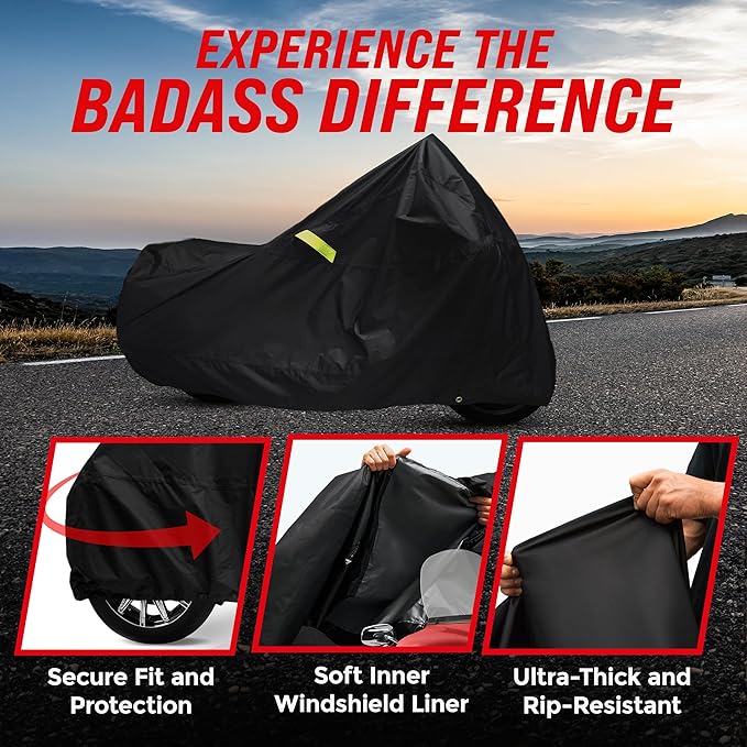 Badass Moto Ultimate Motorcycle Cover Waterproof Outdoor Heavy Duty Durable All - Image 5