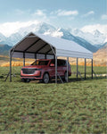 13'x21'x11' Oversized Metal Carport, Steel Heavy Duty Carport by GarveeLife