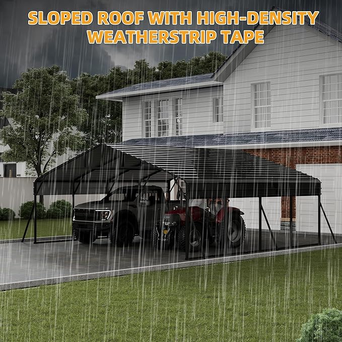 20' x 20' x 8.5' Heavy Duty Metal Carport - Image 8