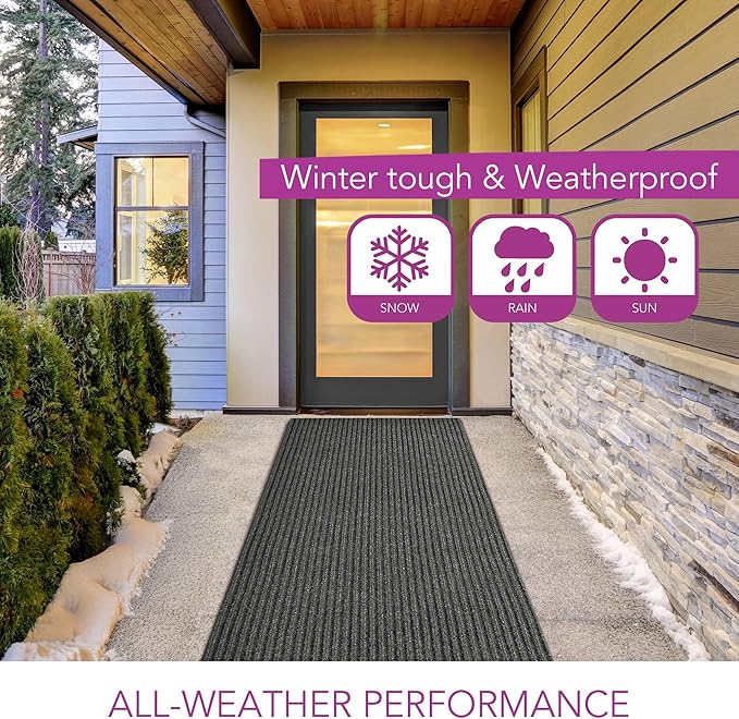 iCustomRug Spartan Weather Warrior Indoor/Outdoor Utility Ribbed Carpet Runner - Image 6
