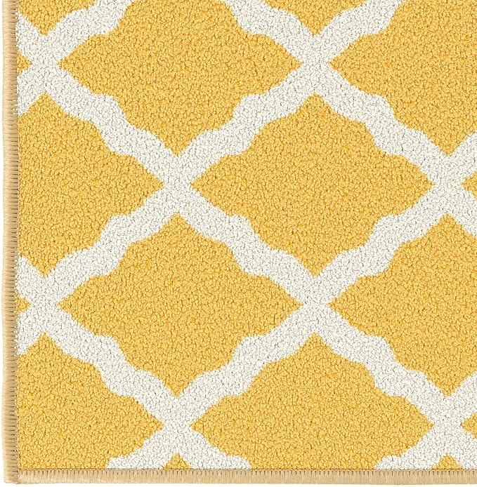 Ottomanson Hallway Runner Rug 20" x 59" Non Slip Trellis Area Rugs Easy to - Image 8