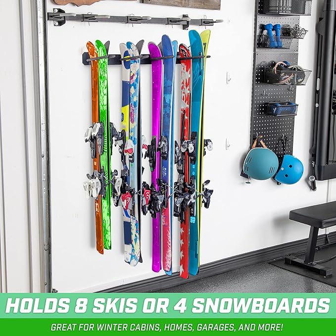 GoSports Wall Mounted Ski and Snowboard Storage Rack - Image 2