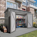 9x4 FT Lean to Shed with Window, Metal Sheds & Outdoor Storage with 6 Vents and by Jaxenor