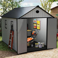 7.3 x 12 FT Shed Resin Outdoor Storage by ZYJOYY