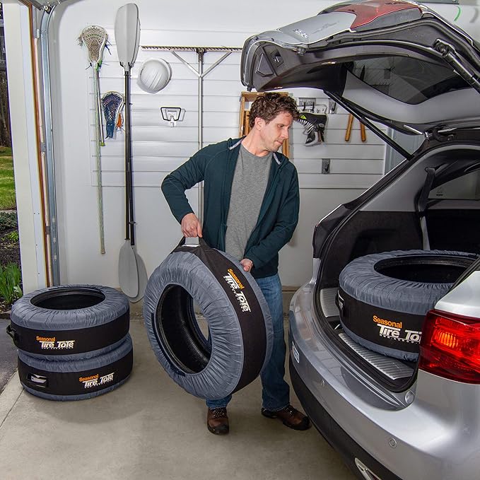Kurgo Seasonal Tire Tote | Spare Tire Cover | Portable Wheel Bags | Winter Tire - Image 4