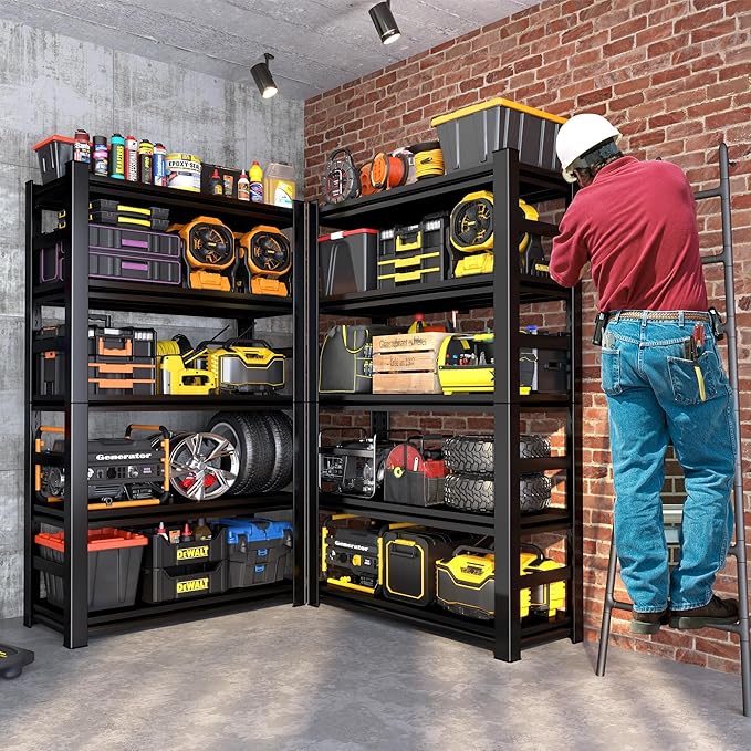 2500lb Capacity Heavy Duty Industrial Shelves | 5-Tier Steel Storage Rack | - Image 8