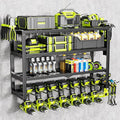 MAXIFFE 4 Layer Power Tool Organizer Wall Mount, Heavy Duty Metal Cordless Tool by MAXIFFE