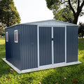 10x12 FT Outdoor Storage Shed, Large Metal Garden Shed by BNSPLY