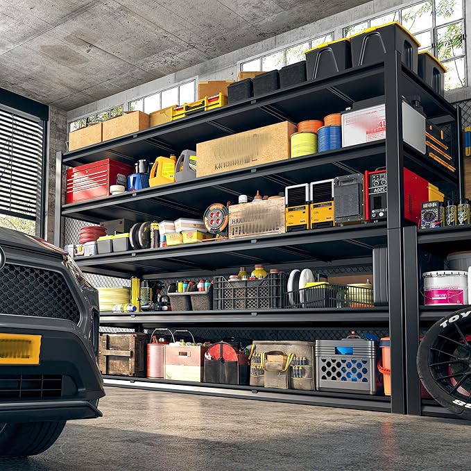 REIBII 60" W Garage Shelving 3000LBS Garage Shelving Heavy Duty Storage Shelves - Image 7