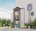 2.5x1.4 FT Outdoor Storage Shed, Small Metal Garden Shed by BNSPLY