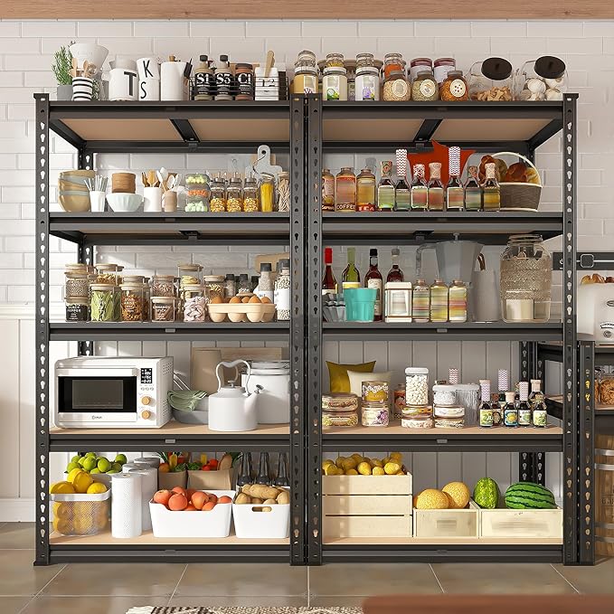 REIBII Storage Shelves 1600LBS Garage Shelving Heavy Duty Metal Shelving 5 Tier - Image 2